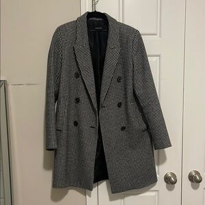 Zara gingham double breasted blazer